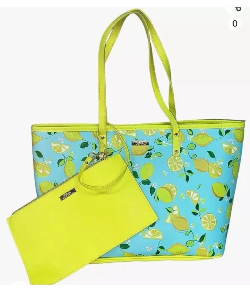 NUEVO CON ETIQUETAS-TRINA TURK Bolso de Mano con Bolsa - Azul Limón ¡¡NUEVO!! Precio de venta sugerido por el fabricante 79 USD Foto 1 de 1