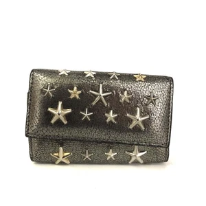 Jimmy Choo Star Studded Leather 6 Ring Key Case Silver/2BG2823 - Picture 1 of 8