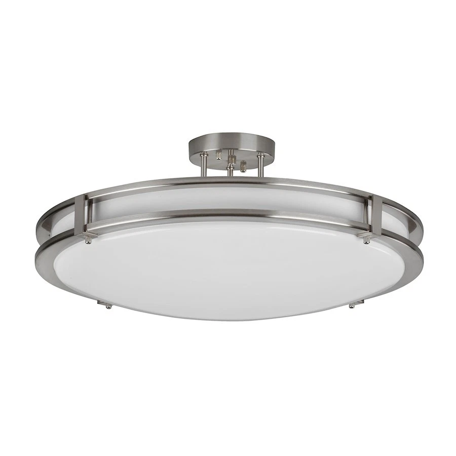 Iluminación AFX Carlisle 1 Lt 12" LED Semi-Flush, Níquel/Blanco - CAC121200L5AJD1 Foto 1 de 1