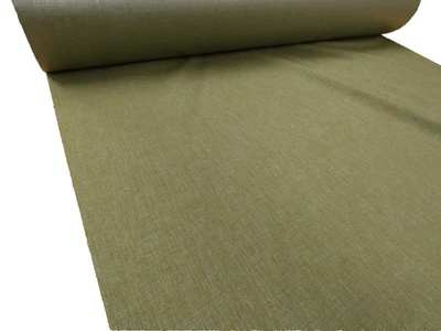 Linen Style Weave Fabric Upholstery Cushion KHAKI GREEN - 10 metres - Image 1 of 4