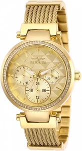 Invicta Angel Quartz Crystal Gold Dial Ladies Watch 28918 - Picture 1 of 5