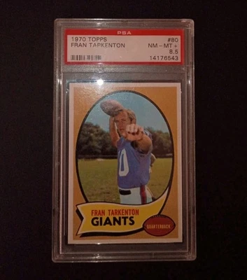 1970 Topps Set-Break # 80 Fran Tarkenton PSA 9 como nuevo Foto 1 de 2