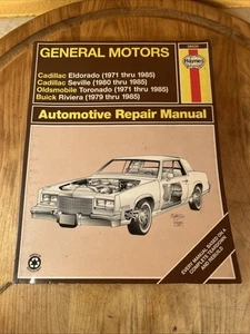 Haynes Repair Manual GM Eldorado Seville Toronado Riviera 1971-1985 #38030 - Picture 1 of 3