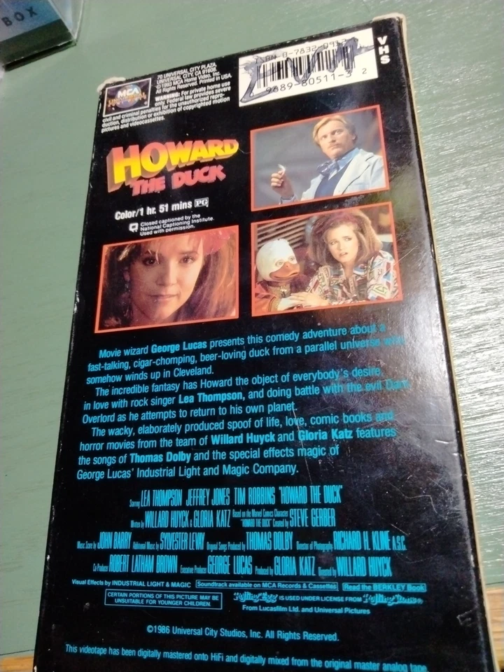 Howard the Duck (VHS, 1986) - Image 1 of 4