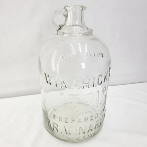Vtg AR WINARICK'S Jeris Gallon Glass Bottle Jar Jug Hair Tonic Barber Embossed - Picture 1 of 7