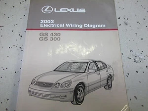 2003 Lexus GS430 430 GS300 GS 300 Eléctrico Diagrama Servicio Tienda Manual - Imagen 1 de 5