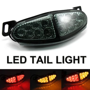 LED Tail Brake Light Turn Signals For 2009-2011 Kawasaki Ninja 650R ER-6n Smoke - Picture 1 of 8