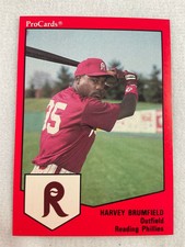 1989 Reading Phillies-PROCARDS Minor League Baseball Card-Harvey Brumfield