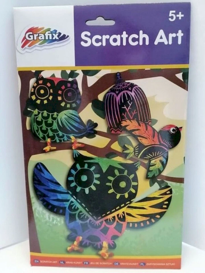 Scratch Art Kratz-Kunst Kratzbilder 4 Stück Grafix