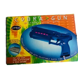 SONY PLAYSTATION 1 PS1 PS2 SEGA SATURN COBRA GUN NYKO BOXED - Picture 1 of 11