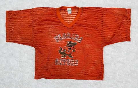 Vintage Early 1980’s University Of Florida Gators Fishnet Football Jersey Size L Cover
