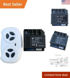 2.4G Bluetooth Remote Control and JR1958RX-2S Receiver Kit for Kids Ride-On Cars - Picture 1 of 9