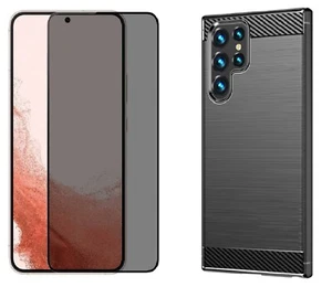 Coque Etui Housse + Verre Trempé Anti Espion pour Samsung Galaxy S25 S24 S23 FE - Imagen 1 de 8