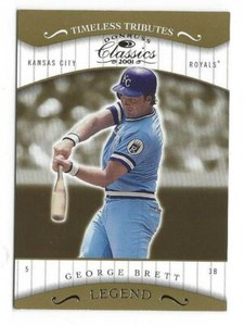 2001 Donruss Classics 154 George Brett Timeless Tributes GOLD 58/100