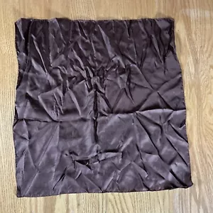 Vintage Silk Pocket Square Handkerchief Brown  1990's Ashear - Picture 1 of 10