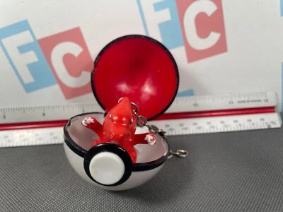 1999 Pokemon Basic Fun Keychain Charmeleon Figure & Pokeball Retro Vintage - Image 1 of 4