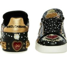 DOLCE & GABBANA Kids Polka dot Heart Leather Shoes Trainers / Sneakers Size 2/35