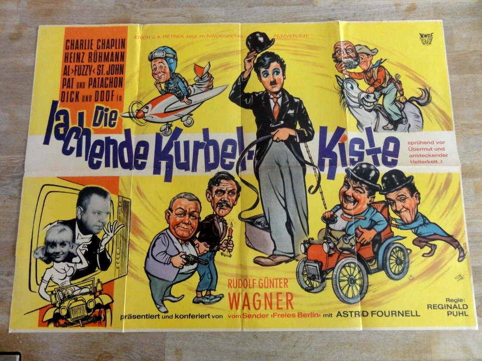 Kinoplakat DIE LACHENDE KURBELKISTE Dick & Doof Charlie Chaplin Heinz Rühmann - Bild 1 von 1