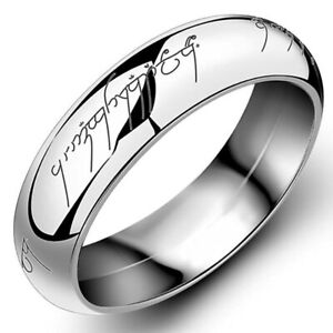 Fashion Stainless Steel Band Ring Silver Ring Jewelry for Womens Mens Size 9