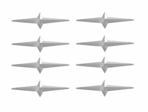 Set of 8 Lowrider Custom Cruiser Fender Skirt Chrome Star Ornament 54-58 Pontiac - Picture 1 of 1
