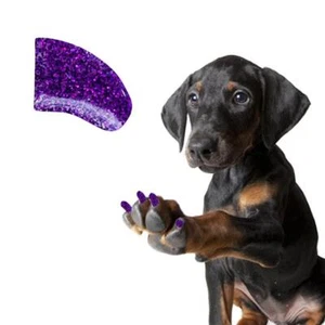 AMETHYST GLITZER ~ 60 STÜCK weiche Nagelkappen für Hundekrallen ~ HÜBSCHE KRALLEN ~ Pfoten - Bild 1 von 1