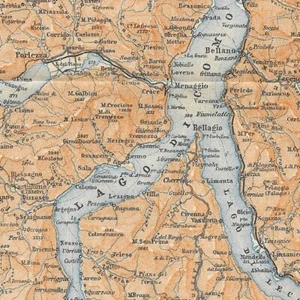 Comer See, di Lecco - - Schweiz Geographie Stadt Europa - alte Karte 1911 - Bild 1 von 2