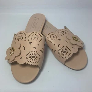 Nanette Lepore staubig rosa Vicky Blumen Sandalen Größe 8M - Bild 1 von 10