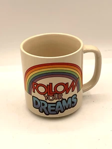 Vintage 1983 Mug Tasse Follow Your Dreams Pride 10 oz Korea - Bild 1 von 6