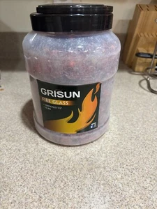 Grisun Rocks for Fire Pit Tempered Glass 10 LBS 1/2" Amber - Picture 1 of 3