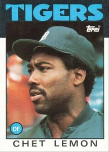 1986 Topps Baseball Chet Lemon Detroit Tigers #160 - Picture 1 of 2