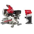 Milwaukee Sliding Miter Saw 7-1/4" 18V Dual-Bevel Brushless W/ Compact Router