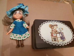 MISS PETTICOAT PUPPE PUPPE innen BLECHDOSE TIN VINTAGE TOY siehe Fotos - Bild 1 von 2