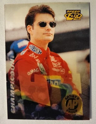 1996 Pinnacle Speed flix Artist's Proof Parallel Jeff Gordan #60 Nascar Card - Image 1 of 2