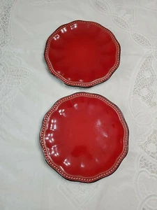 Roscher & Co. Hobnail Red Set of 2 Salad Plates 9" NWT - Picture 1 of 5