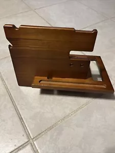 Wood Phone Docking Station Gifts for Men Husband Dad Boyfriend Desk Father’s Day - Zdjęcie 1 z 5