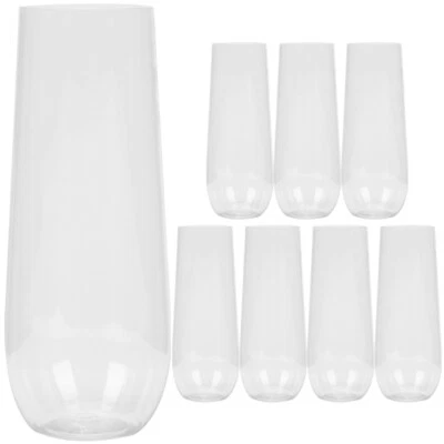 8pz Tazze Infrangibili Riutilizzabili Plastica Bicchieri Vino Porta Bicchieri Vino - Immagine 1 di 4