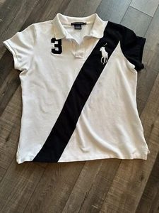 Polo Ralph Lauren Polo Shirt Boys XL 18-20 White Big Pony 3 Embroidered Preppy - Picture 1 of 7