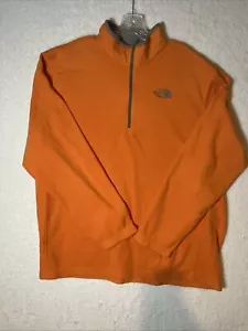 The North Face Orange Fleece Jacket 1/4 Zip Men's Size XXL Outdoor Activewear - Picture 1 of 14