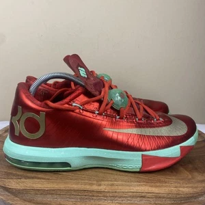 Nike Kd 6 Christmas Mens Red And Green Size 10.5 Sneakers Shoes 599424-601 - Picture 1 of 10