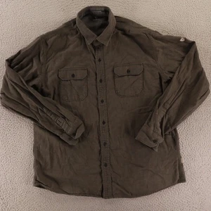Kuhl Shirt Mens XL Brown Long Sleeve Button Up Outdoor Workwear Utility Twill - Picture 1 of 17
