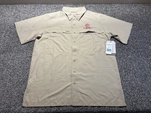 GameGuard Vented Microfiber Shirt Mens Large Brown Short Sleeve Quick Dry NWT - Picture 1 of 12