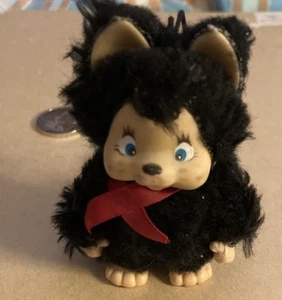 Nyamy Monchhichi Anhänger 8 cm Vintage? schwarz Kätzchen - Bild 1 von 4