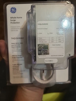 GE/ABB THQLSURGE2 Whole Home 25 kA Panel Mount Surge Protection - NEW - Image 1 of 4