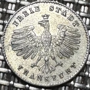 ALLEMAGNE SUPERBE PIECE DE 1 KREUZER 1844 FREI STADT FRANKFURT (1311) - Picture 1 of 2