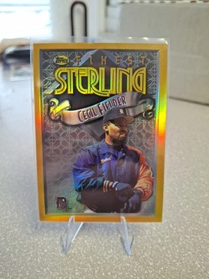 1996 Topps Finest ~ Cecil Fielder #290 ~  Gold Refractor Rare Peeled - Image 1 of 2