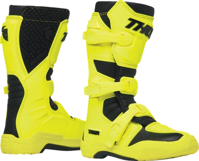 Thor Youth Blitz XR Moto Boots Acid/Black US 5 - Imagem 1 de 4