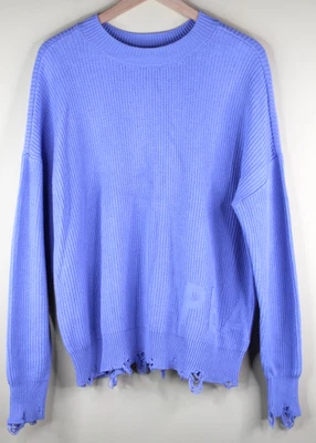 Suéter Peace Love World Destructed PAZ Púrpura Color Azul Talla Pequeña A521611 Foto 1 de 4