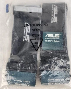 NEW GENUINE ASUS HIGH QUALITY MOTHERBOARD HDD CD-ROM FLOPPY DATA CABLE SET - Picture 1 of 3