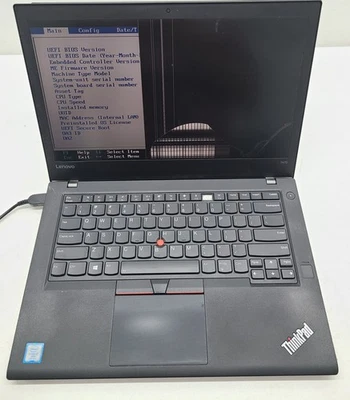 Lenovo Thinkpad T470 14"Laptop Intel I7 7th Gen 8GB Ram NO HD/OS Bad Screen (FL) - Image 1 of 4