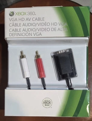 Original Genuine Microsoft Xbox 360 VGA HD AV Cable  - Image 1 of 4